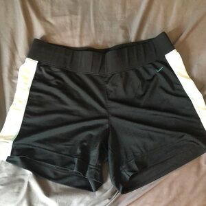 Nike XL 16-18 black white and baby blue shorts